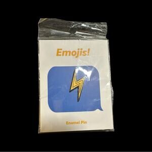 Valley Cruise Press Emoji Lightning Enamel Pin from Urban Outfitters